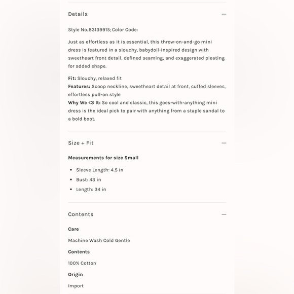 Free People NWT Catalina Smocked Round Collar Mini Dress Ivory Size Small - Picture 8 of 9